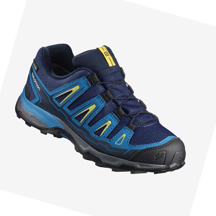 Salomon X-ULTRA MID GORE-TEX Túracipő Gyerek Kék | HU 3589MQZ